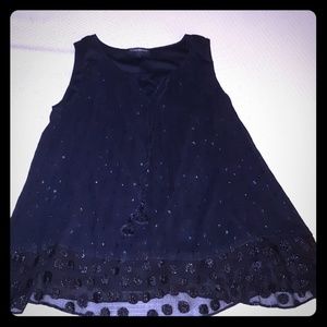 Black patterned tank